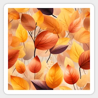 Autumn Leaves Pattern 11 Sticker